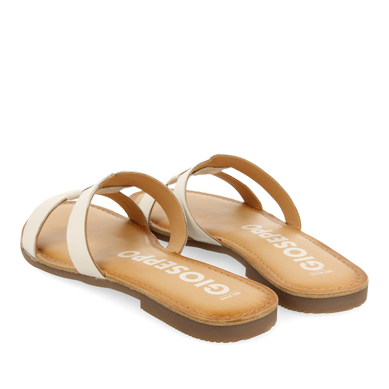 SANDALIAS COLOR OFF-WHITE DE PIEL TIPO PALA PARA MUJER