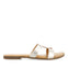 SANDALIAS PLATEADAS DE PIEL TIPO PALA PARA MUJER