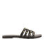 SANDALIAS NEGRAS DE PIEL TIPO PALA CON TACHUELAS PARA MUJER