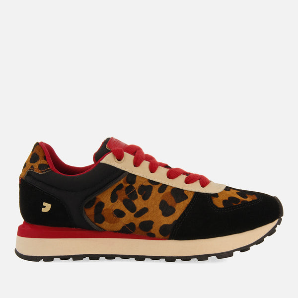 LEOPARD PRINT LEATHER SNEAKERS NOKOMIS