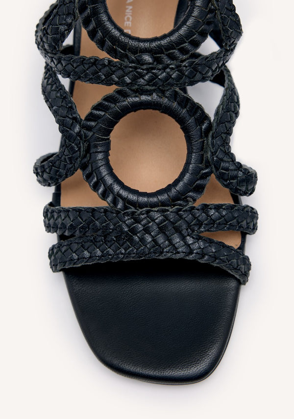SANDALIAS PIEL TRENZADA