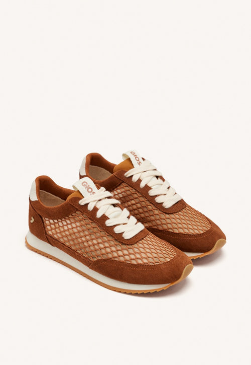 MESH LEATHER SNEAKERS