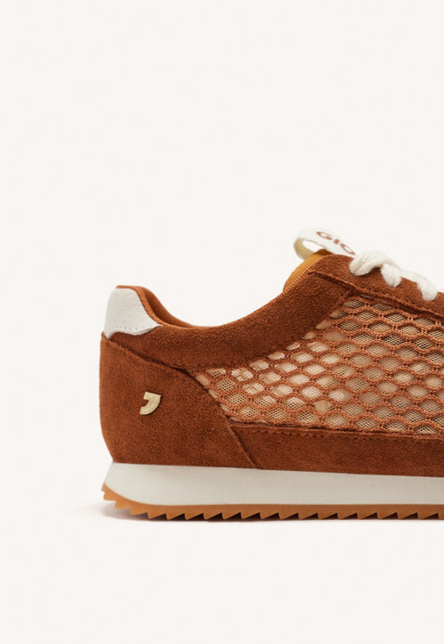 MESH LEATHER SNEAKERS