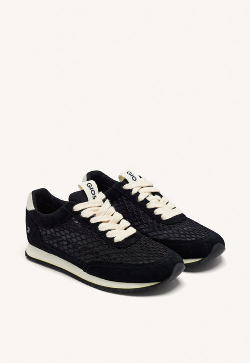 MESH LEATHER SNEAKERS