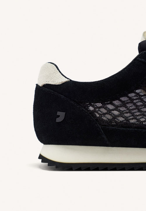 MESH LEATHER SNEAKERS