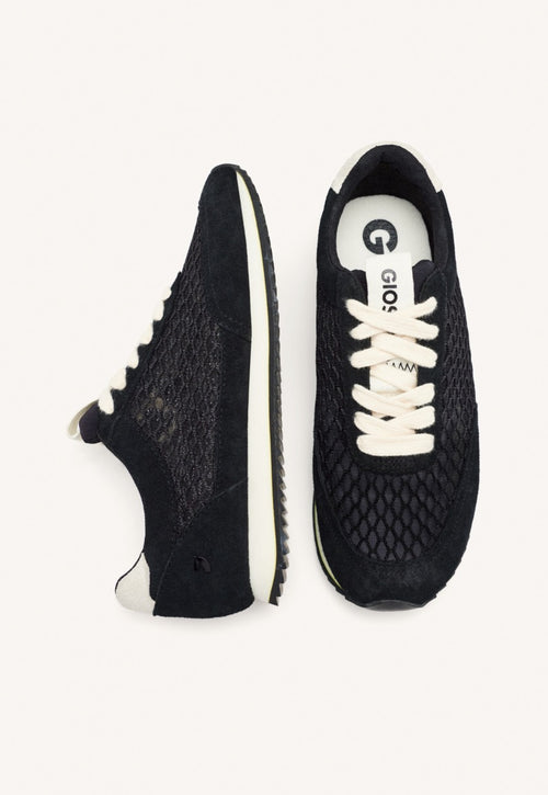 MESH LEATHER SNEAKERS
