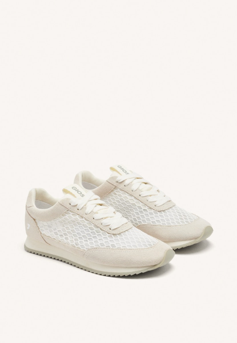 SNEAKERS PELLE A MAGLIA