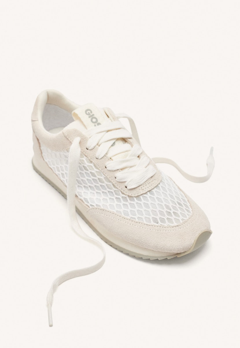SNEAKERS PELLE A MAGLIA