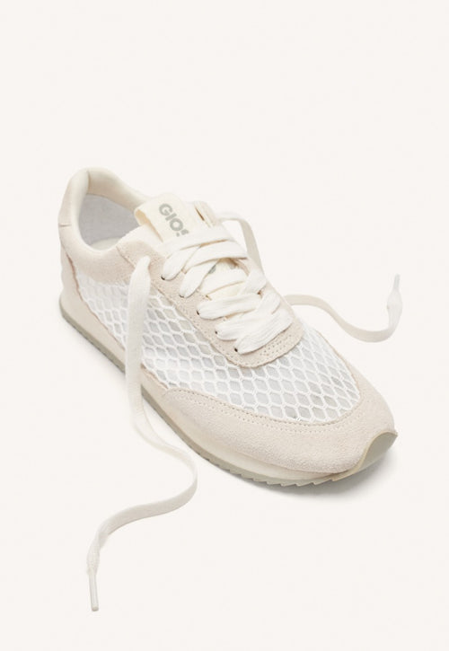 MESH LEATHER SNEAKERS