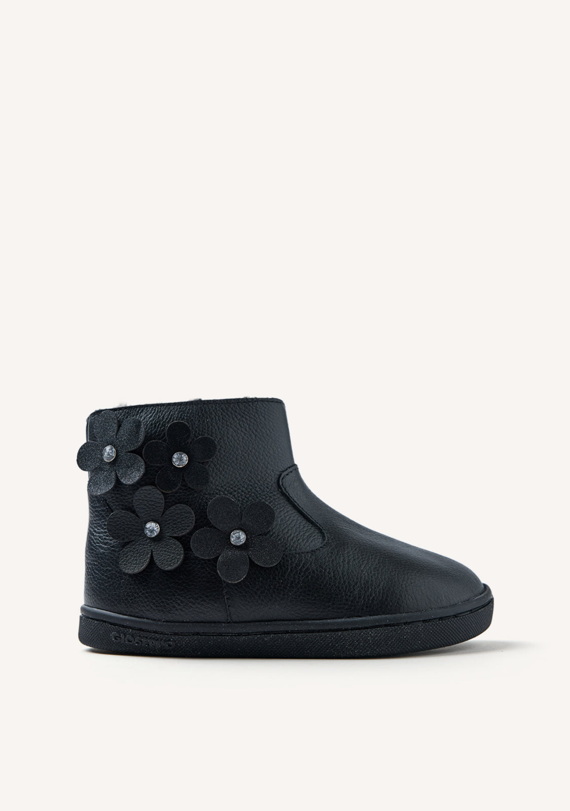 GIOSEPPO BAREFOOT - BOTTINES CUIR FLEUR PEQUOT