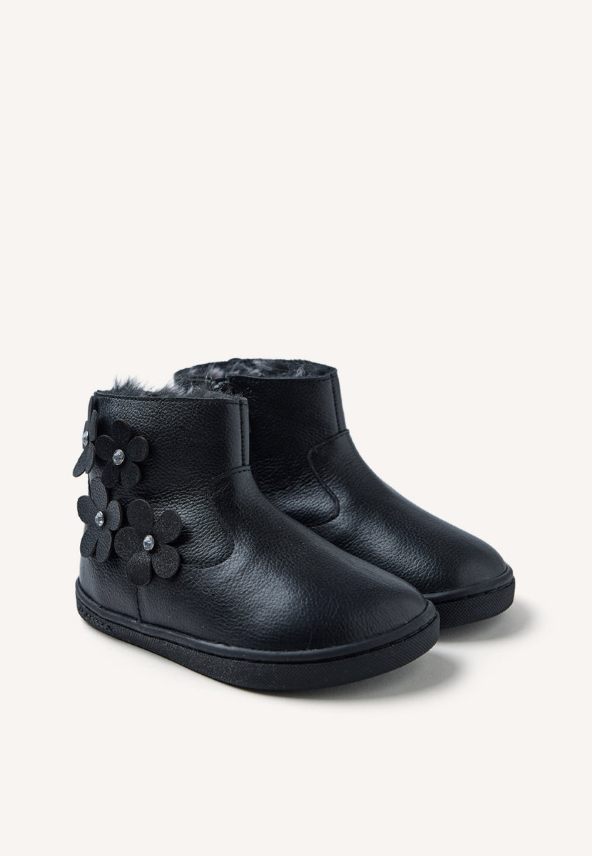 GIOSEPPO BAREFOOT - LEATHER BOOTS FLOWER PEQUOT