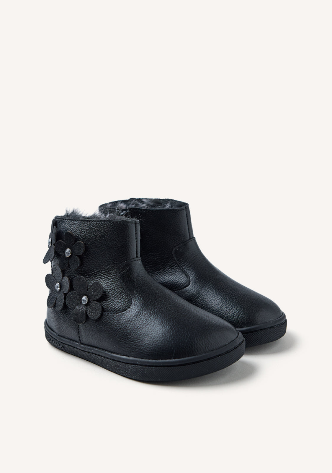 GIOSEPPO BAREFOOT - BOTTINES CUIR FLEUR PEQUOT