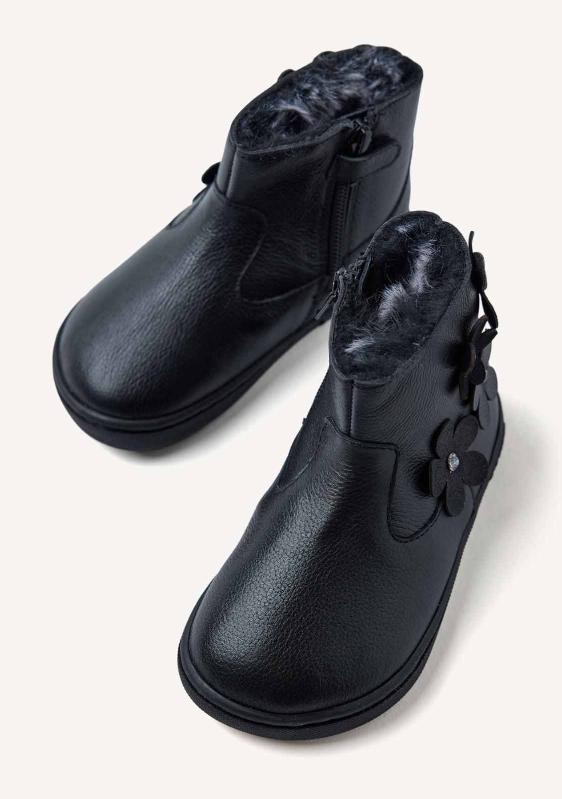 GIOSEPPO BAREFOOT - BOTTINES CUIR FLEUR PEQUOT