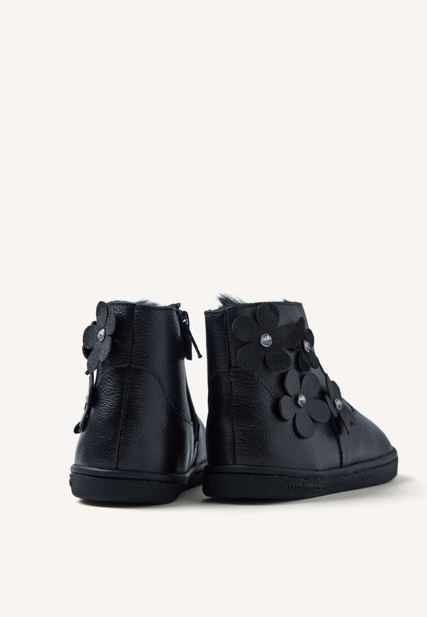 GIOSEPPO BAREFOOT - LEATHER BOOTS FLOWER PEQUOT