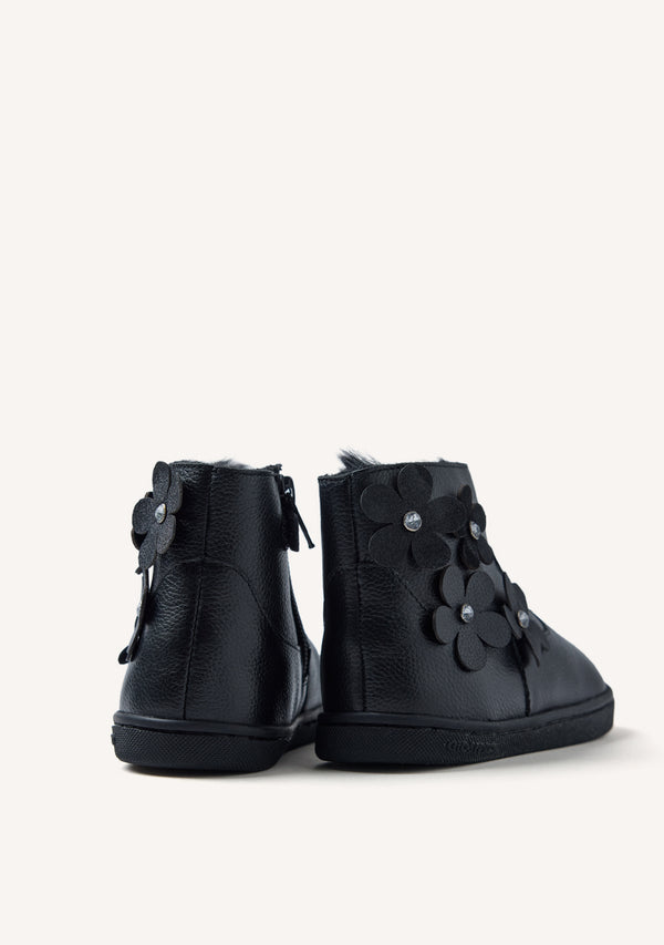 GIOSEPPO BAREFOOT - LEATHER BOOTS FLOWER PEQUOT