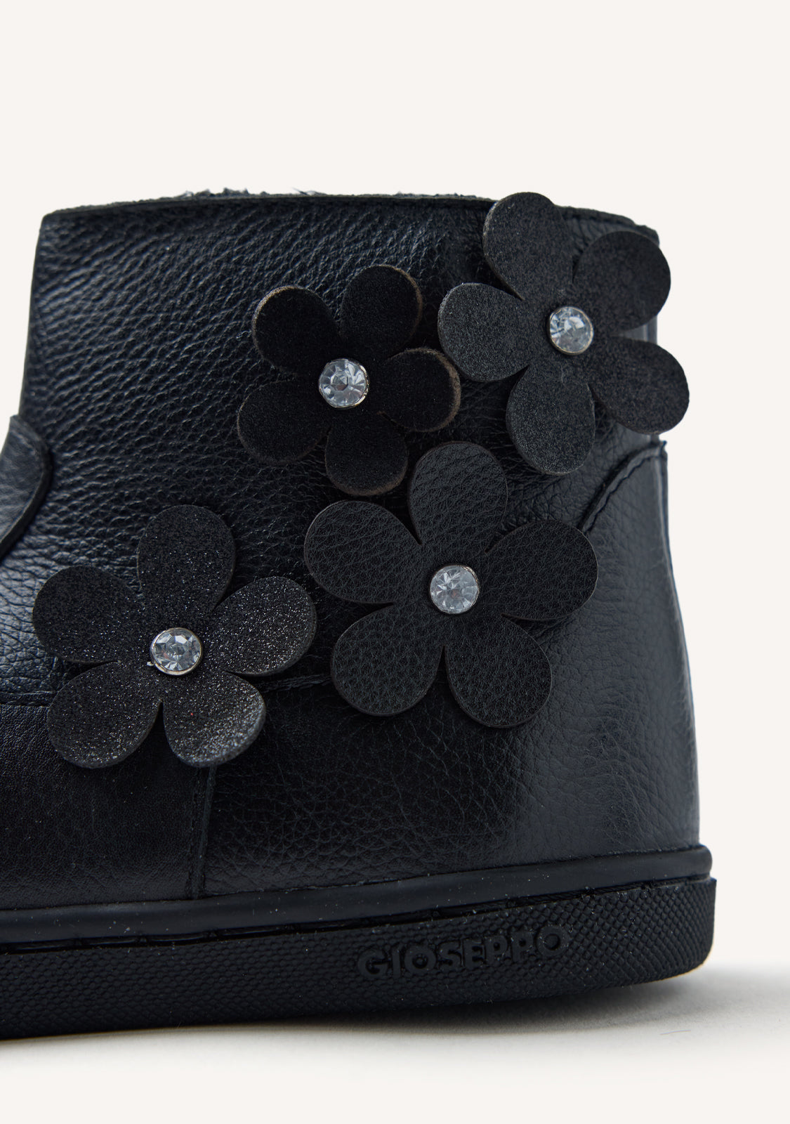 GIOSEPPO BAREFOOT - BOTTINES CUIR FLEUR PEQUOT
