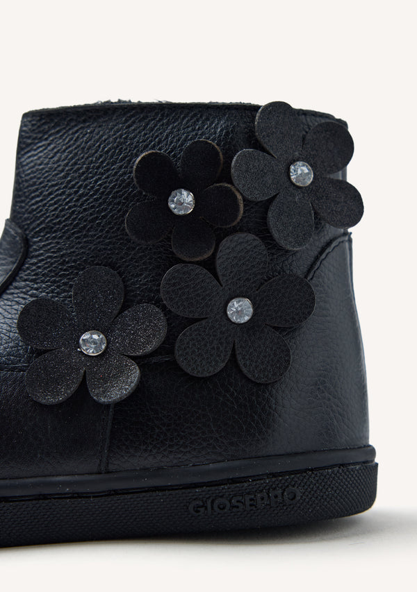 GIOSEPPO BAREFOOT - LEATHER BOOTS FLOWER PEQUOT