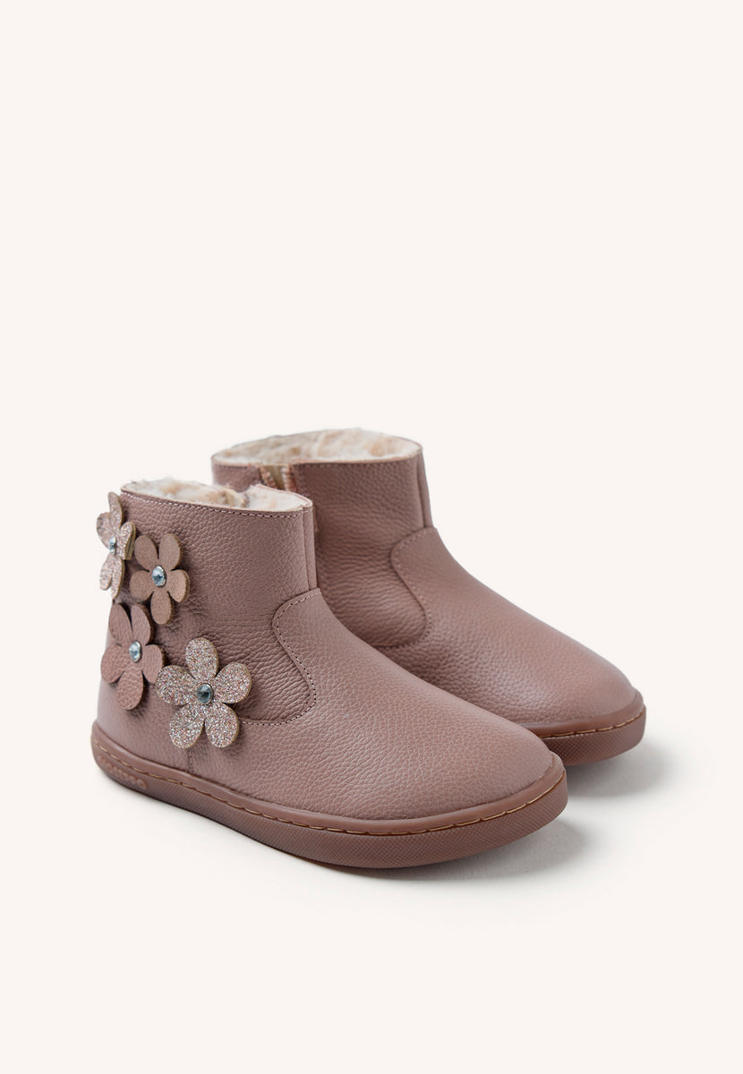 GIOSEPPO BAREFOOT - LEATHER BOOTS FLOWER PEQUOT