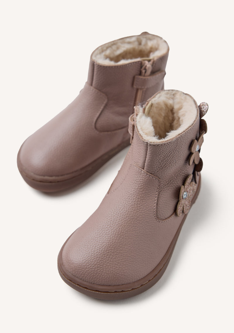 GIOSEPPO BAREFOOT - LEATHER BOOTS FLOWER PEQUOT