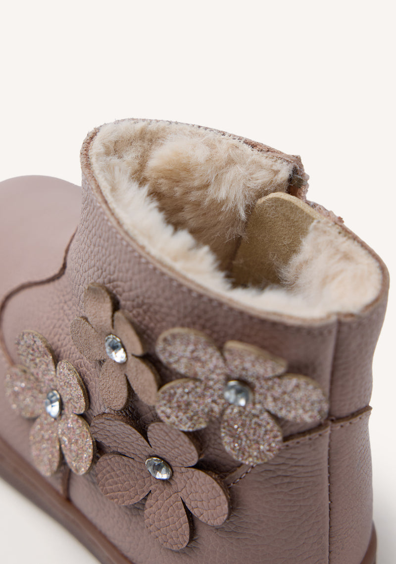 GIOSEPPO BAREFOOT - LEATHER BOOTS FLOWER PEQUOT