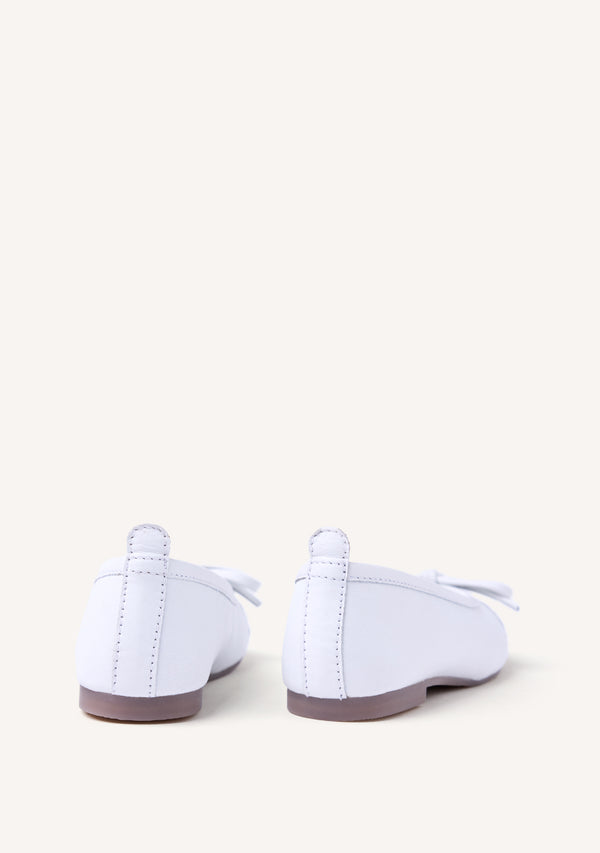 BRAIDED SHINY LEATHER BALLET FLATS LARE