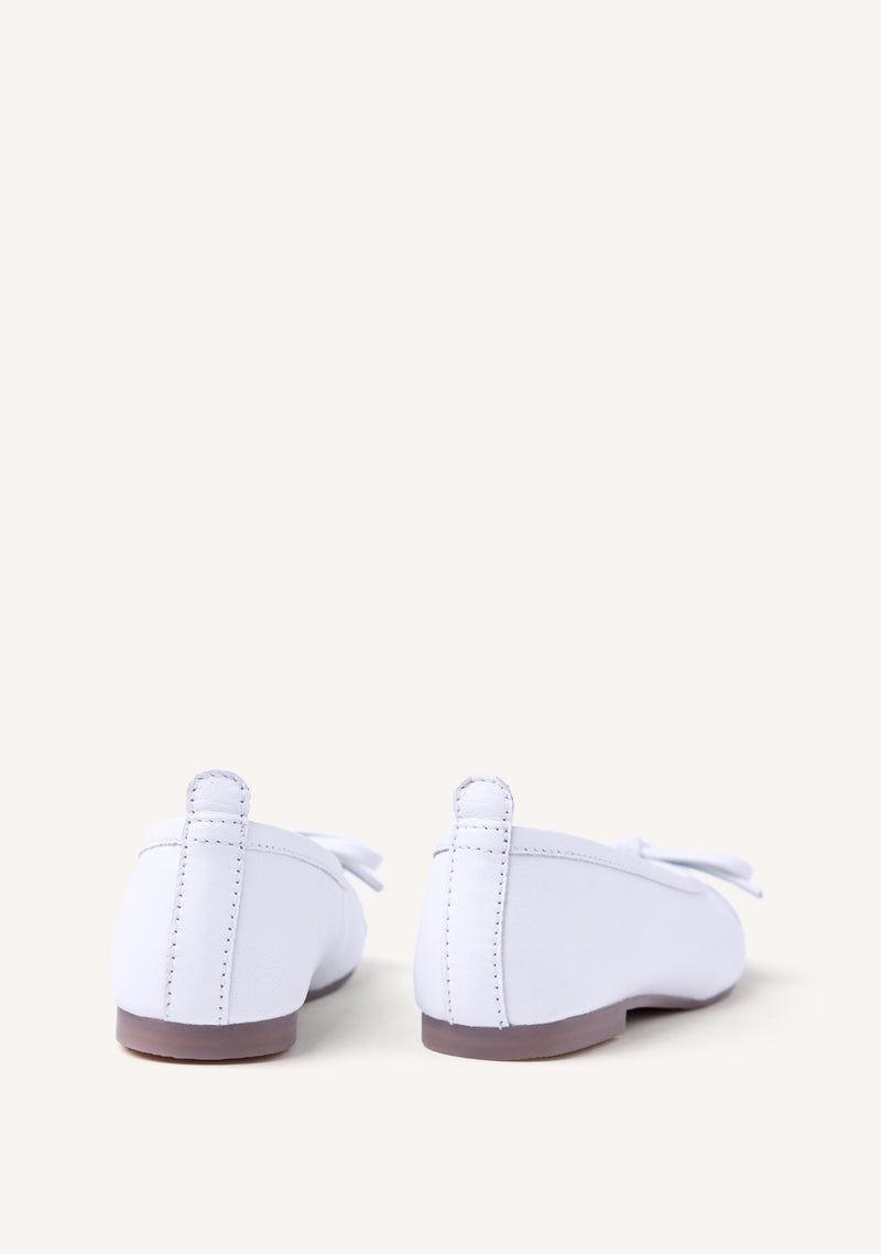 BRAIDED SHINY LEATHER BALLET FLATS LARE