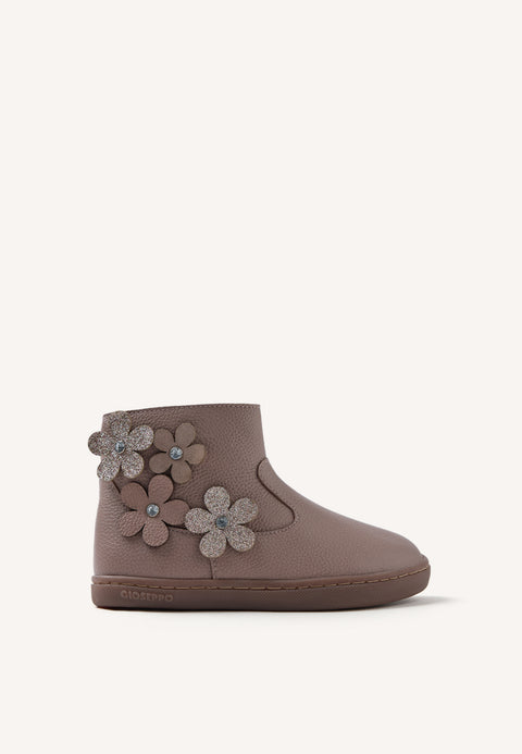 GIOSEPPO BAREFOOT - LEATHER BOOTS FLOWER PEQUOT
