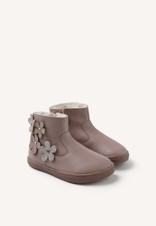 GIOSEPPO BAREFOOT - LEATHER BOOTS FLOWER PEQUOT