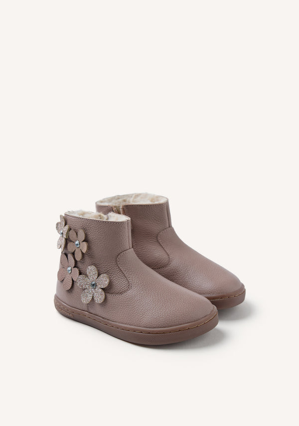 GIOSEPPO BAREFOOT - LEATHER BOOTS FLOWER PEQUOT