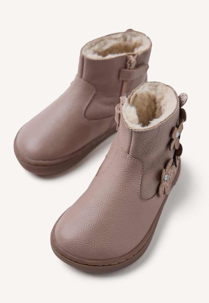 GIOSEPPO BAREFOOT - LEATHER BOOTS FLOWER PEQUOT