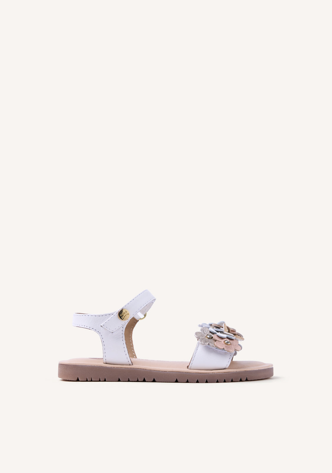 SANDALIAS PIEL FLORES GRADINA