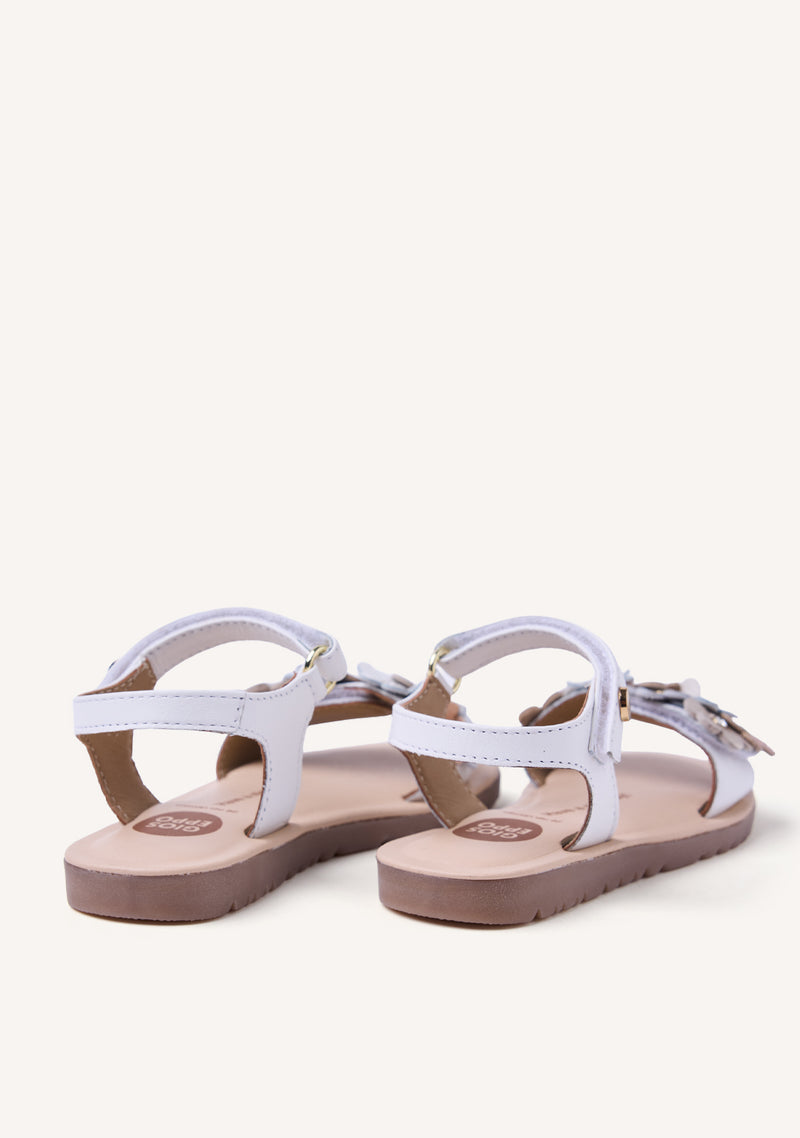 FLOWER LEATHER SANDALS GRADINA