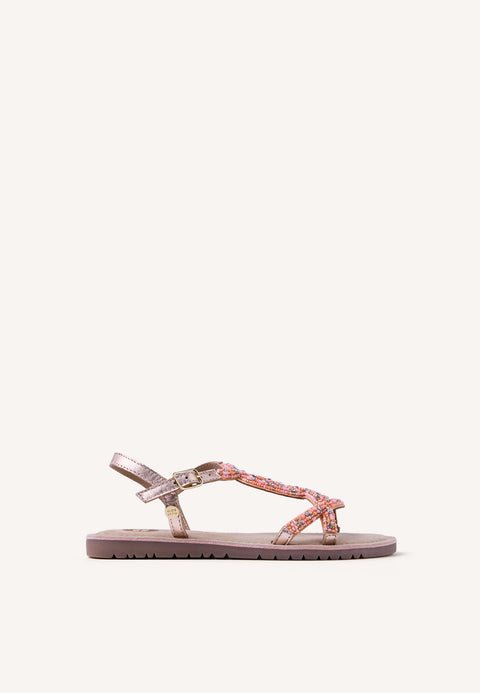 SANDALIAS PIEL CUENTAS BARAGOI