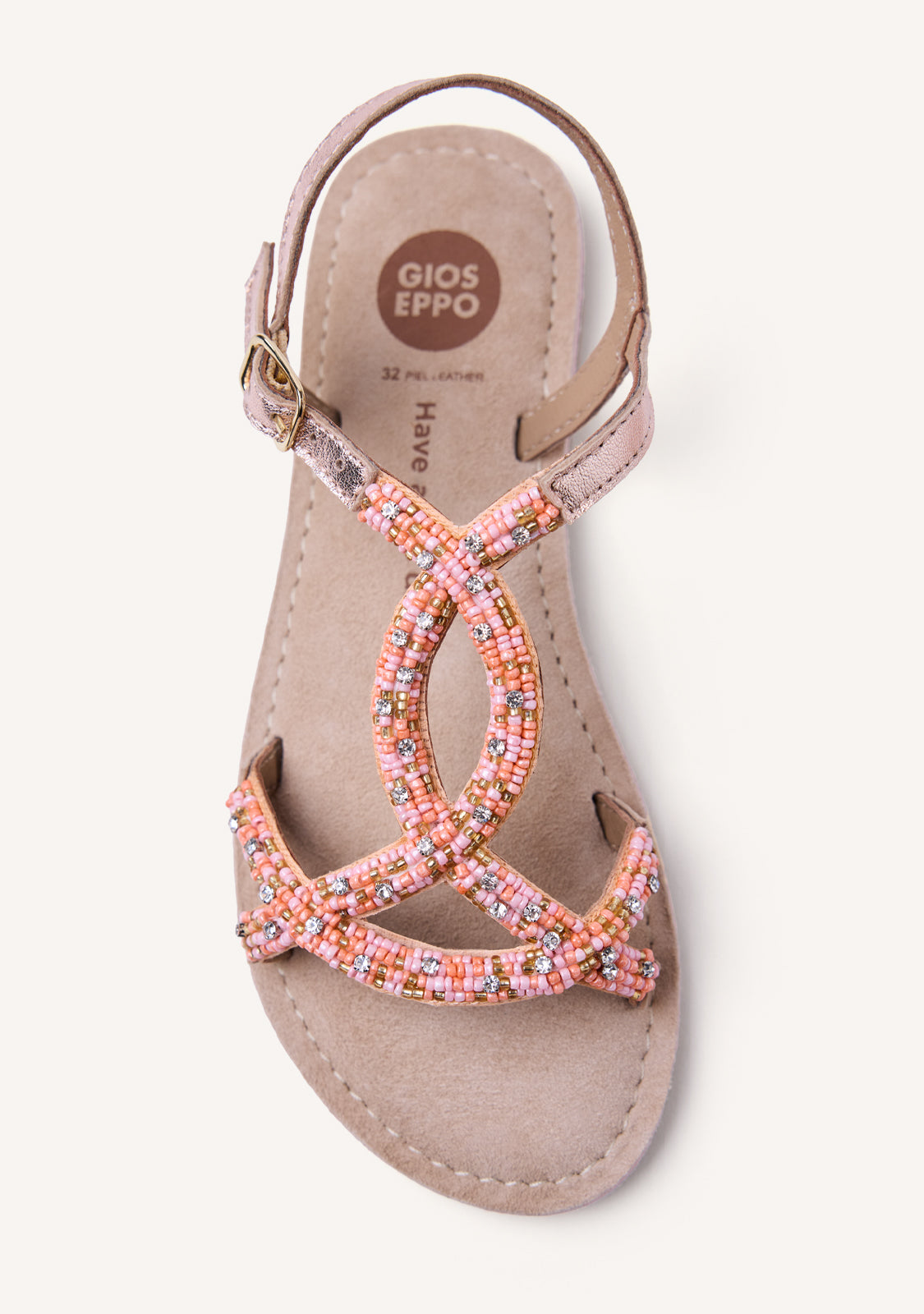 BEADED LEATHER SANDALS BARAGOI