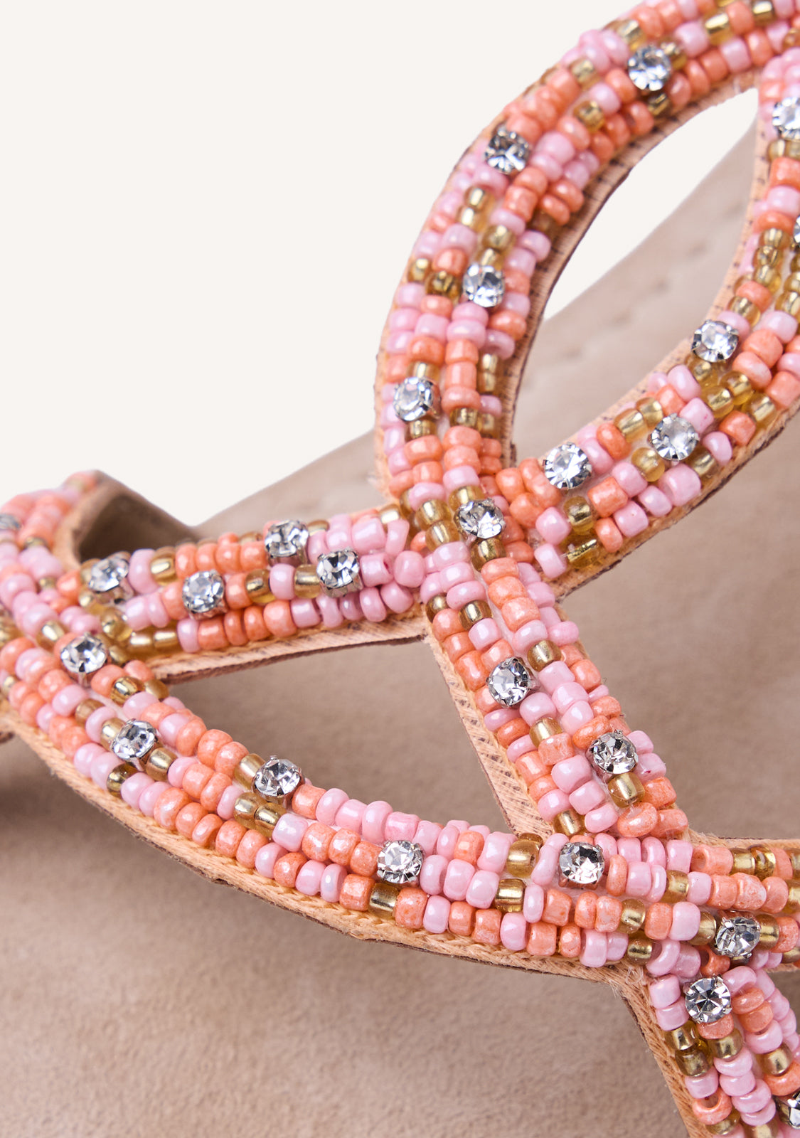 BEADED LEATHER SANDALS BARAGOI