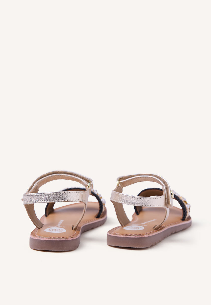 SANDALIAS PIEL, RAFIA Y ABALORIOS SOLWAY