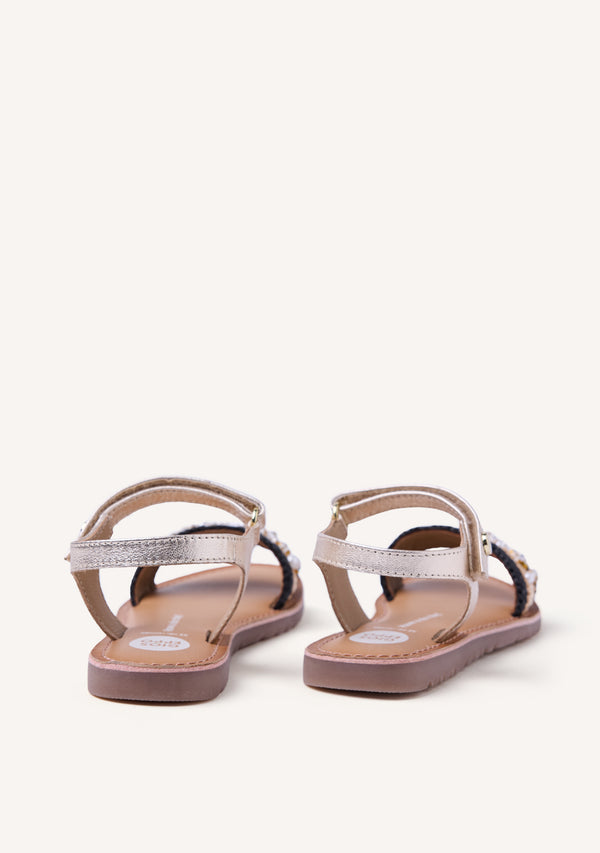 SANDALIAS PIEL, RAFIA Y ABALORIOS SOLWAY