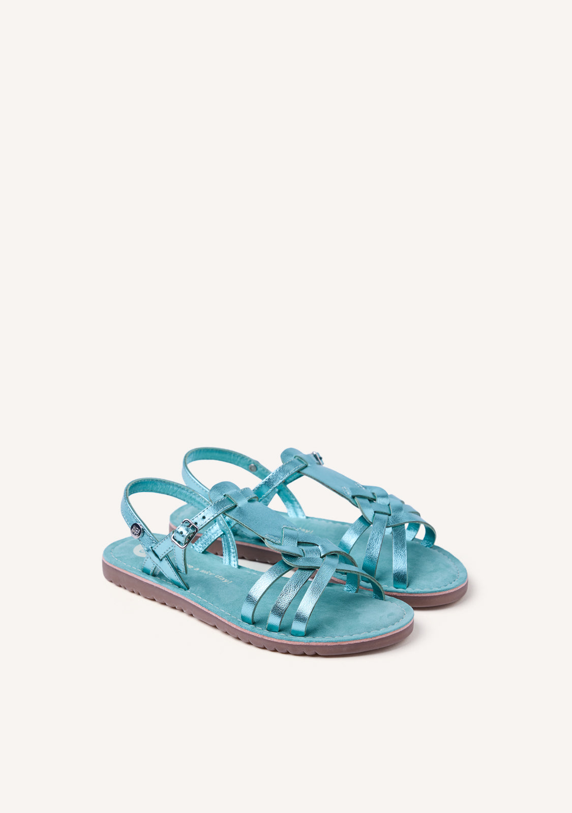 SHINY LEATHER SANDALS BEARSDEN
