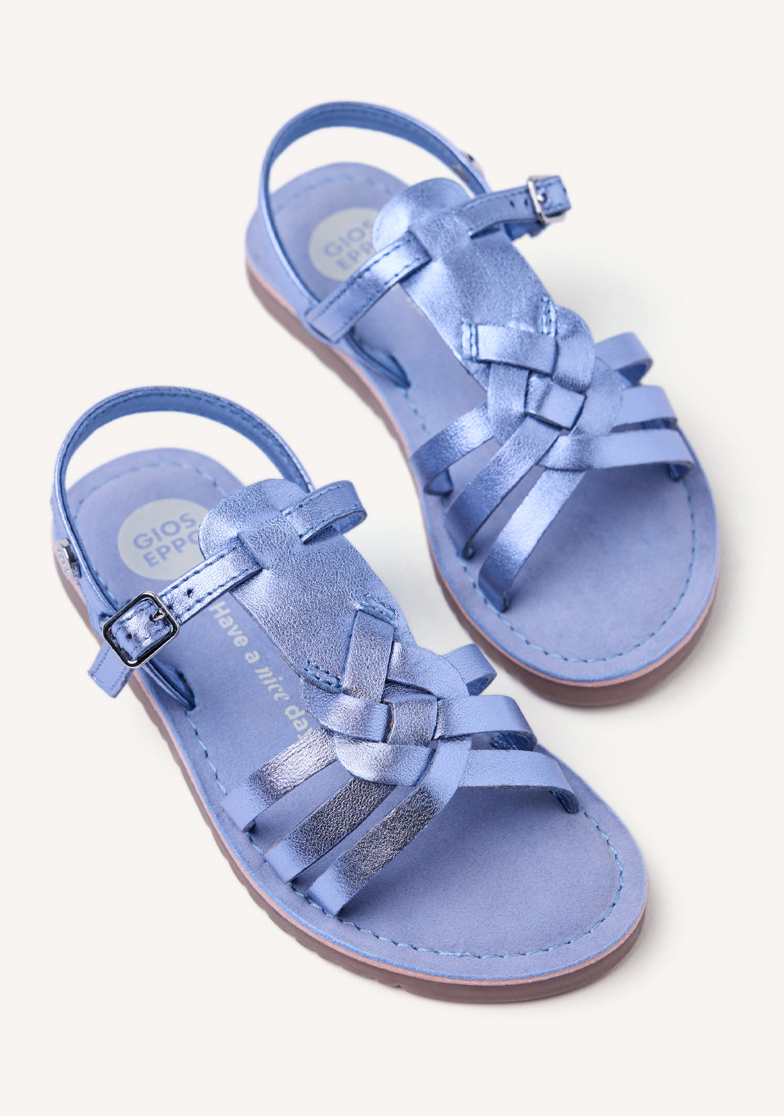 SHINY LEATHER SANDALS BEARSDEN