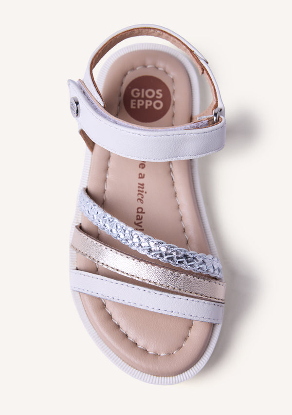 SANDALIAS PIEL TRENZADA BRILLO BUKOBA