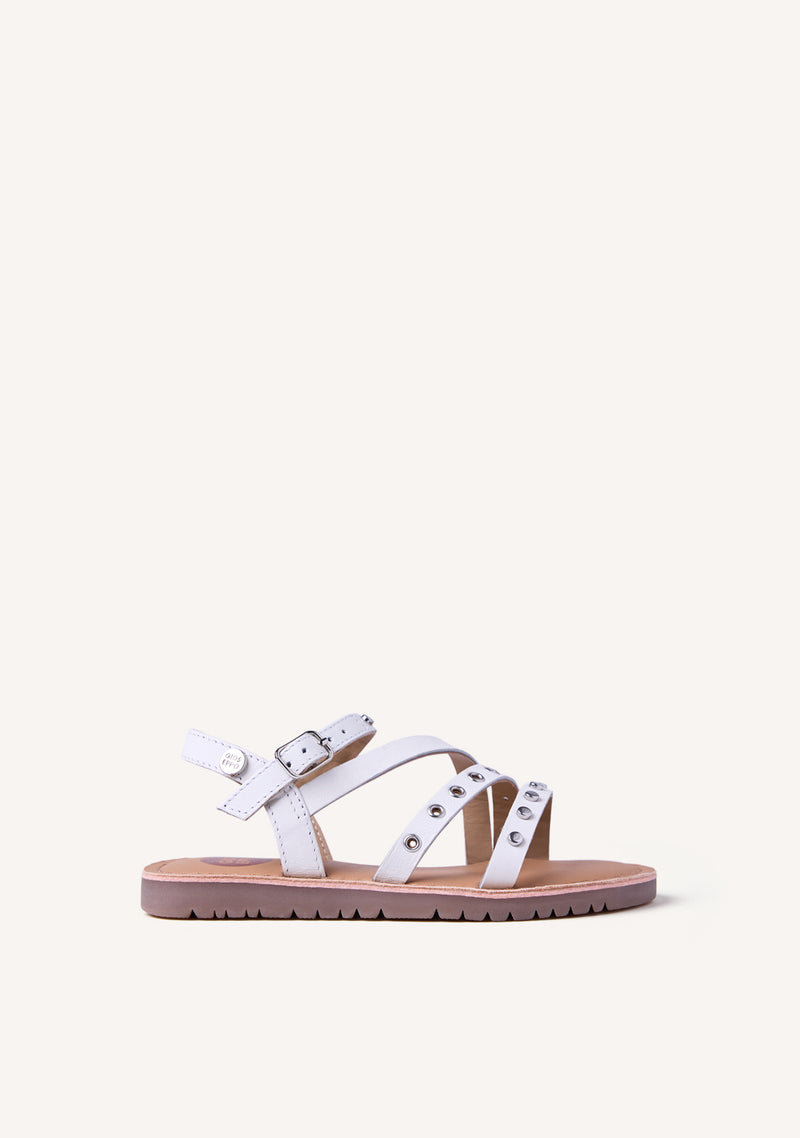 SANDALI PELLE BORCHIE E OCCHIELLI AWASI