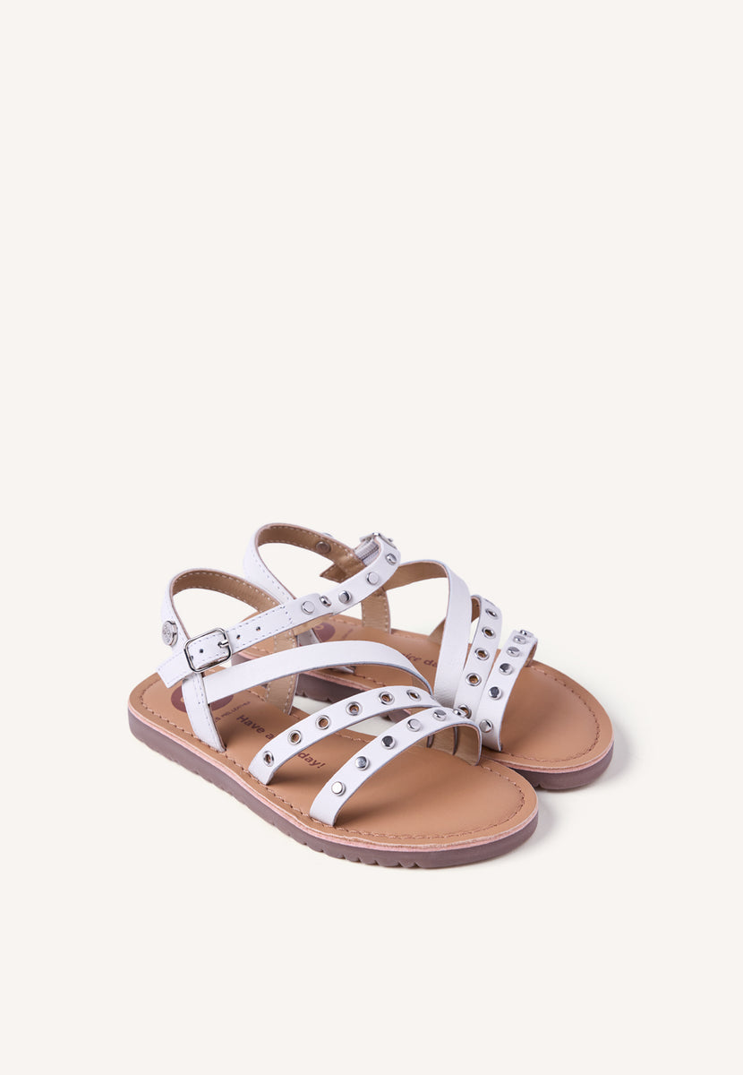 SANDALIAS PIEL, TACHAS Y OLLADOS AWASI