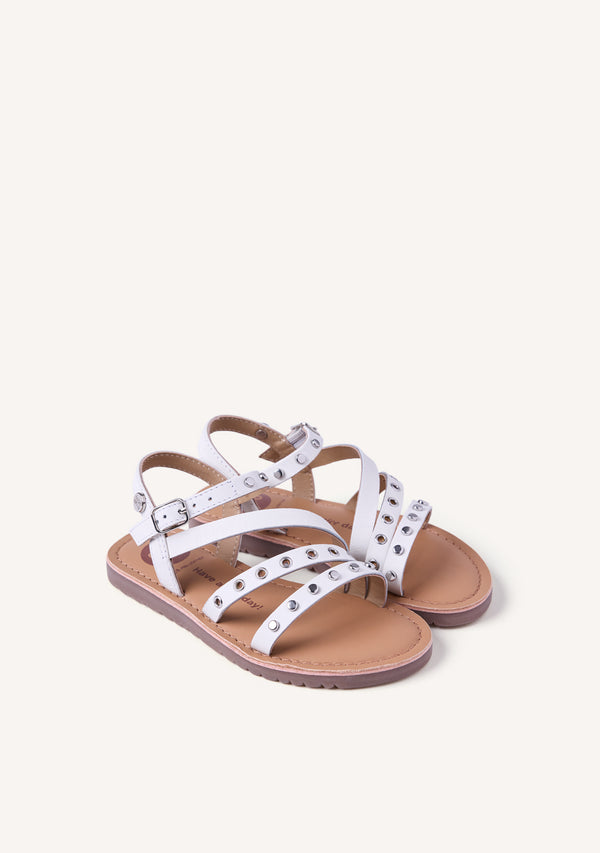 SANDALIAS PIEL, TACHAS Y OLLADOS AWASI