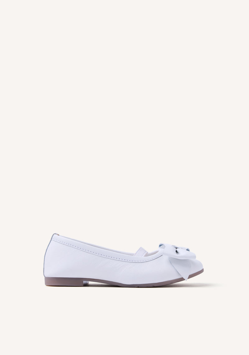 BOW LEATHER BALLET FLATS MAJENGO