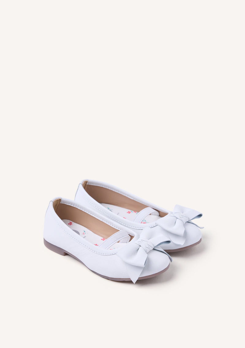BOW LEATHER BALLET FLATS MAJENGO