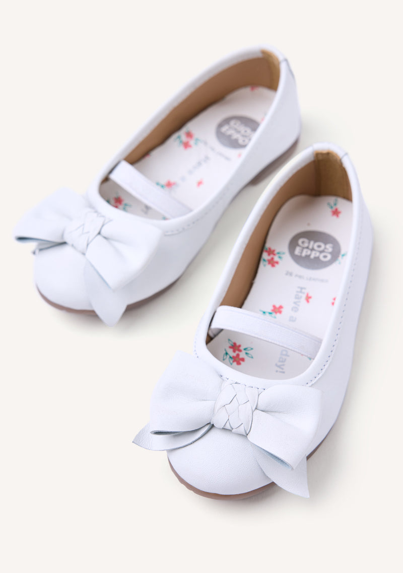BOW LEATHER BALLET FLATS MAJENGO