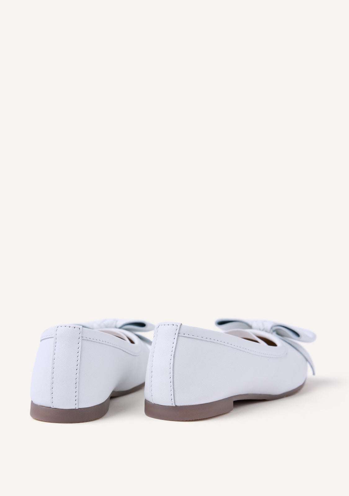 BOW LEATHER BALLET FLATS MAJENGO