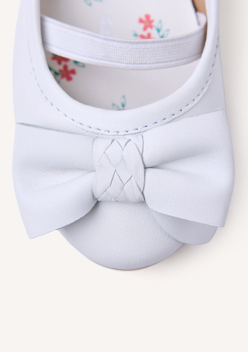BOW LEATHER BALLET FLATS MAJENGO