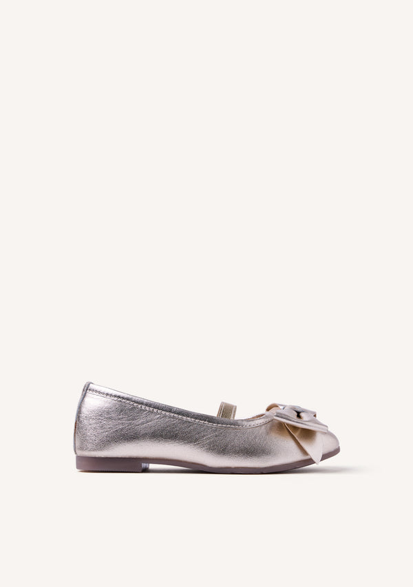 BOW LEATHER BALLET FLATS MAJENGO