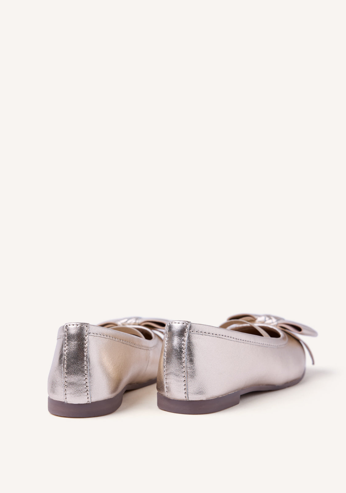 BOW LEATHER BALLET FLATS MAJENGO